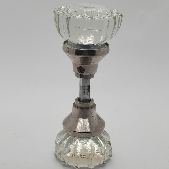 Vintage 12 Point Clear Crystal Glass Door Handle Knob Set. Pre-owned. - Picture 2 of 7